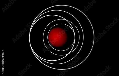 3D Kreis Logo rot