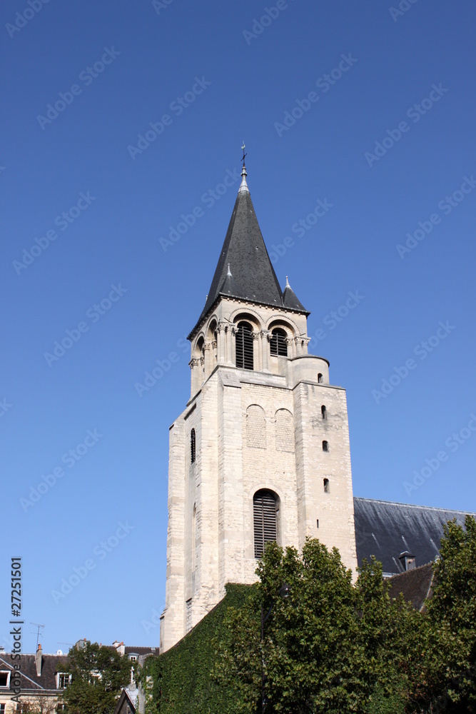 Clocher de l'église Saint Germain des Prés à Paris
