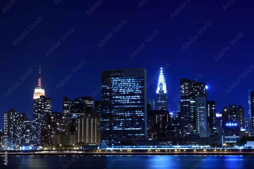 Obraz premium Midtown Manhattan skyline at Night Lights, New York City