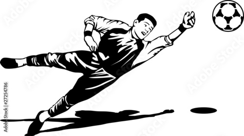 Soccer goalkeeper illustration
