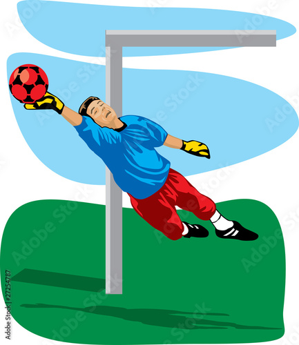 Colored goalkeeper