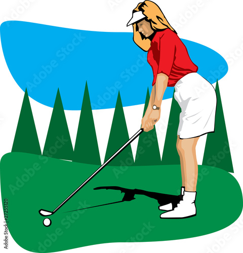 golfing woman