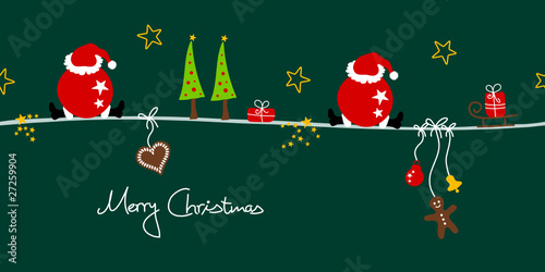 2 Christmas Balls & Symbols Green