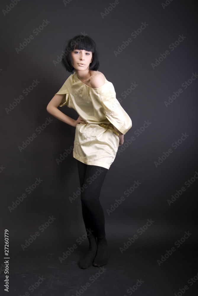 Portrait of a young brunette posing Portrait of a young brunette posing