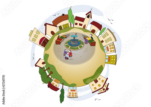 Italian typical Piazza