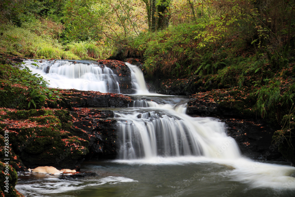 Obraz premium Beautiful cascades of Clare Glens - Ireland