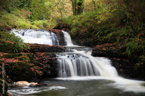 Fototapeta Naklejka Na Ścianę i Meble -  Beautiful cascades of Clare Glens - Ireland