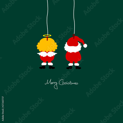 Hanging Christmas Santa & Angel