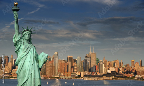 tourism concept for beautiful new york city skyline