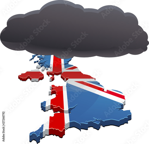 black cloud over United Kingdom