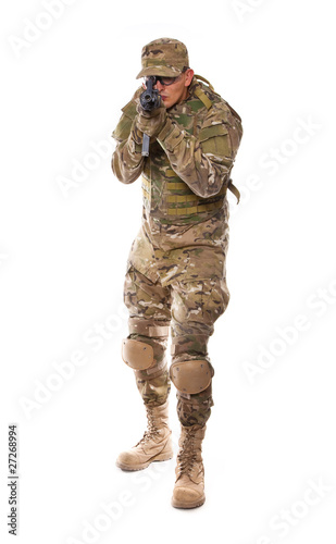 Soldier with rifle