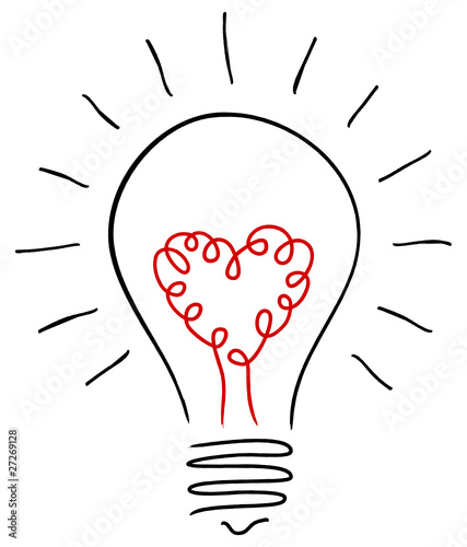 Electric Bulb & Heart