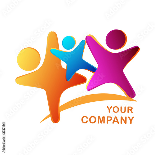 LOGO happy family fond blanc
