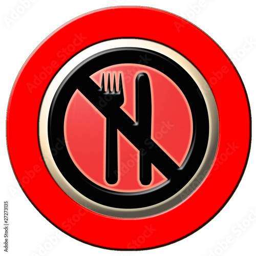 panneau interdiction de manger