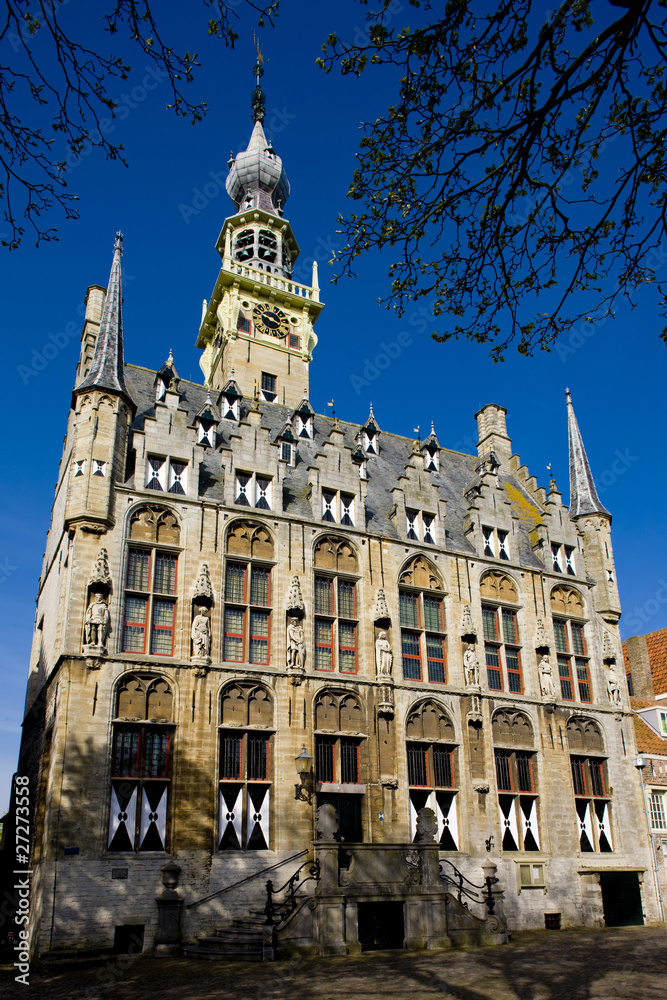 town hall, Veere, Zeeland, Netherlands