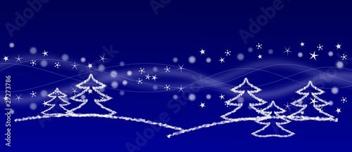 Schneegestöber blau