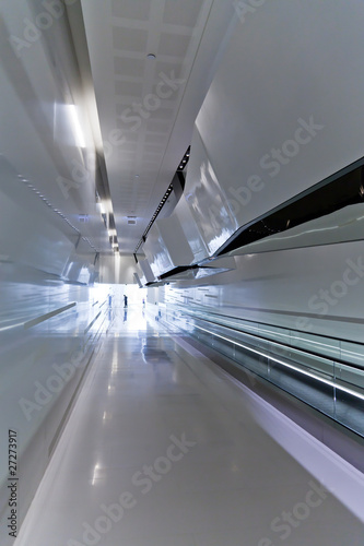 Modern corridor template. Light in the end of the tunnel.