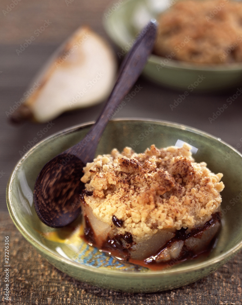 Fotografie Crumble poire chocolat