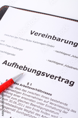 Aufhebungsvertrag