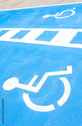 place reserved for disabled people