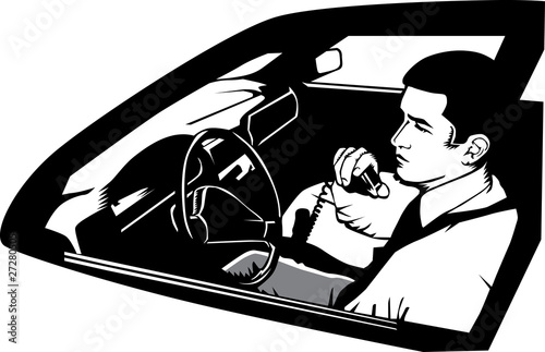 Man using a CB radio