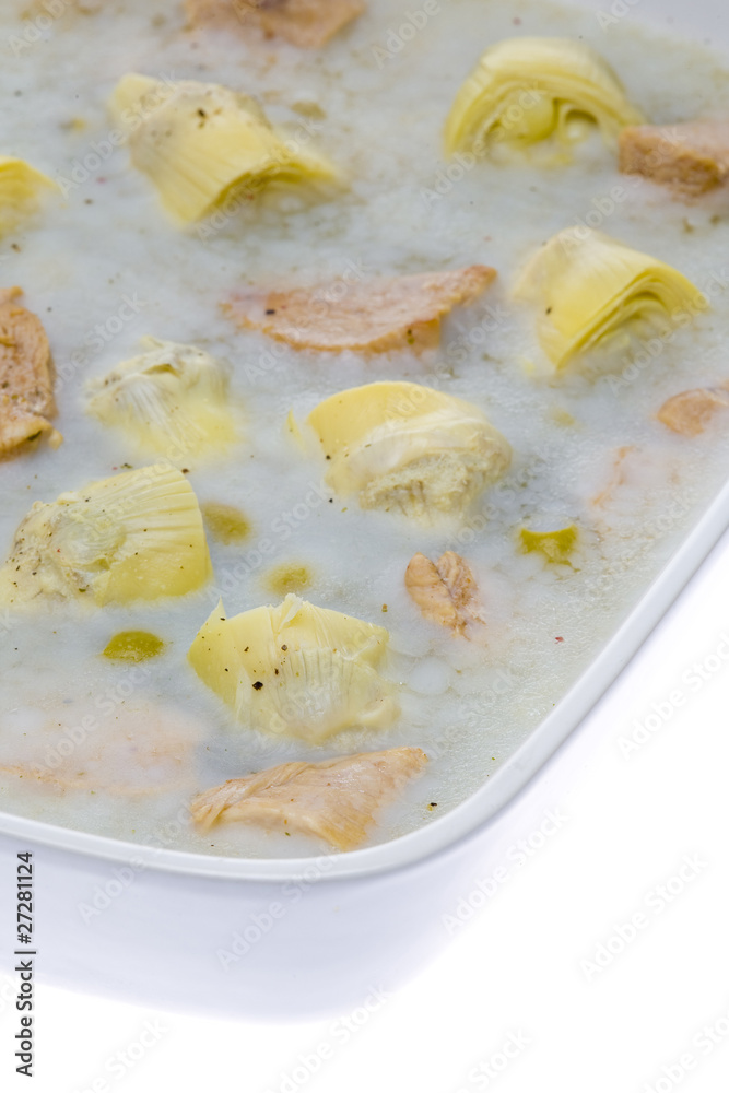 aspic with chicken meat and artichokes aspic with chicken meat and artichokes