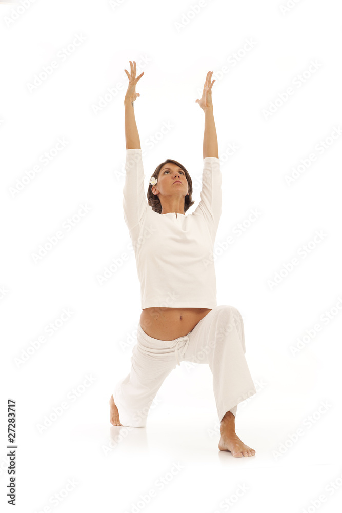 Fototapeta premium Young woman doing yoga