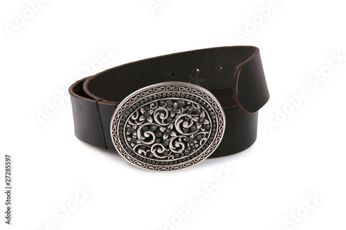 Brown female belt isolated on white