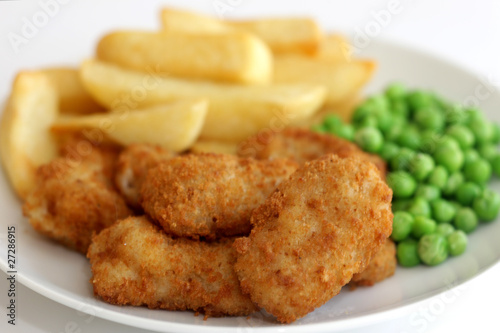 Scampi Peas and Chips