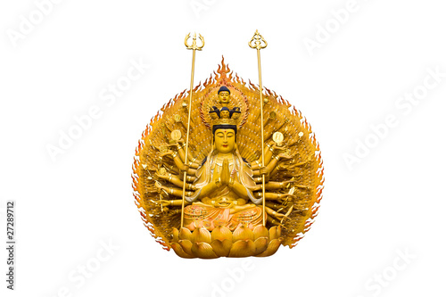 The images of Guanyin on white background