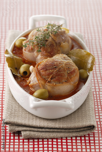 Paupiettes de veau aux olives vertes