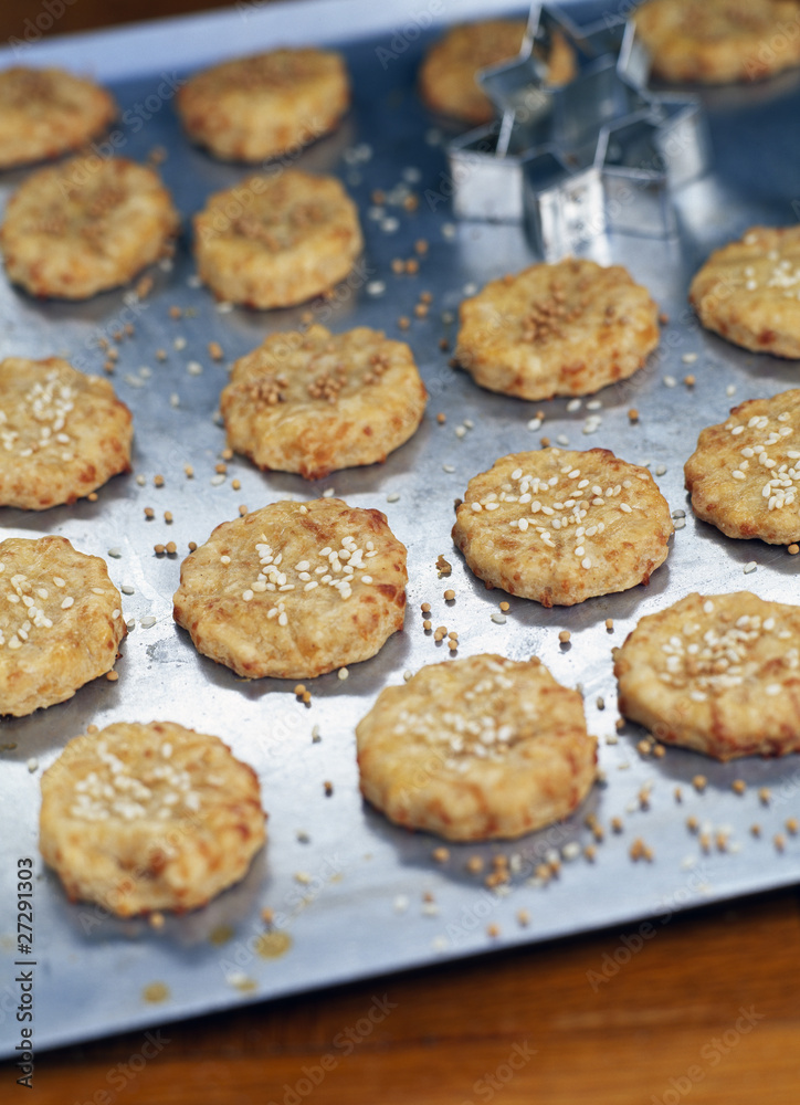 Galettes de pomme de terre au sésame et graines de moutarde 