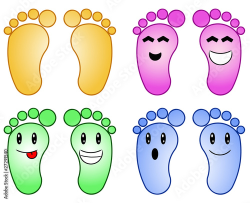 feet faces and colors