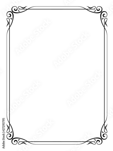 Vector calligraphy ornamental decorative frame