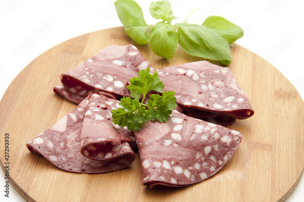 Wurstplatte mit Kräuter Wurstplatte mit Kräuter