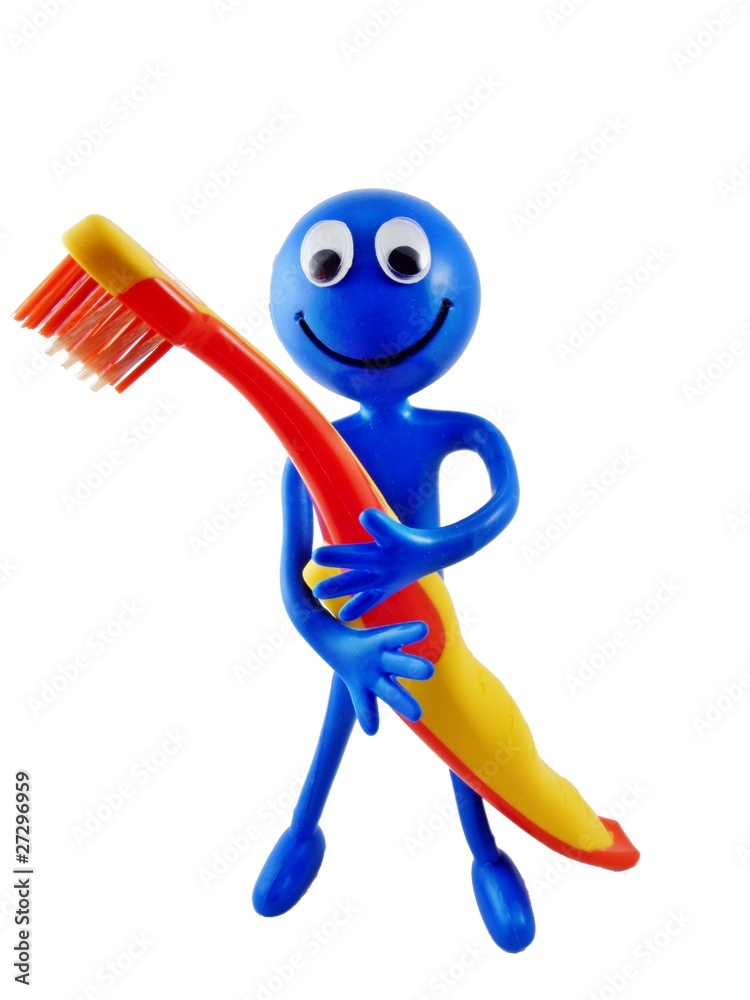 Ben d'Man with toothbrush