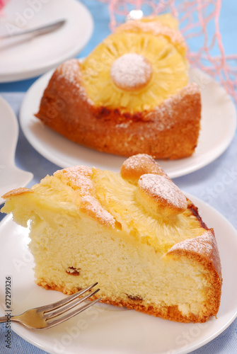 pineapple cake with raisins photo