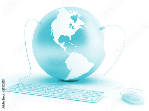 earth connected with keyboa...