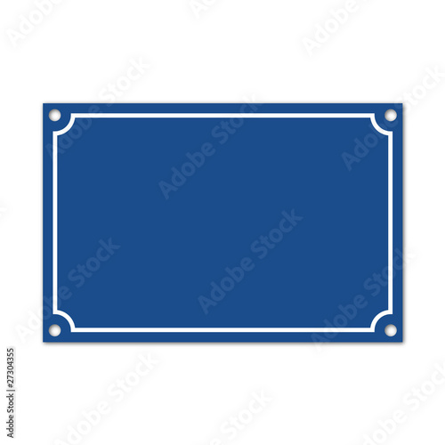 Plaque de rue vierge