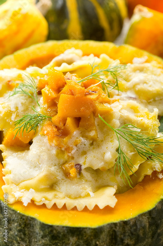 pumpkin ravioli-ravioli di zucca photo