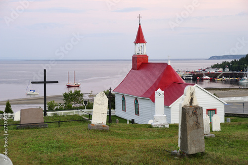 Old church and cemetery in Tadoussac (Quebec)