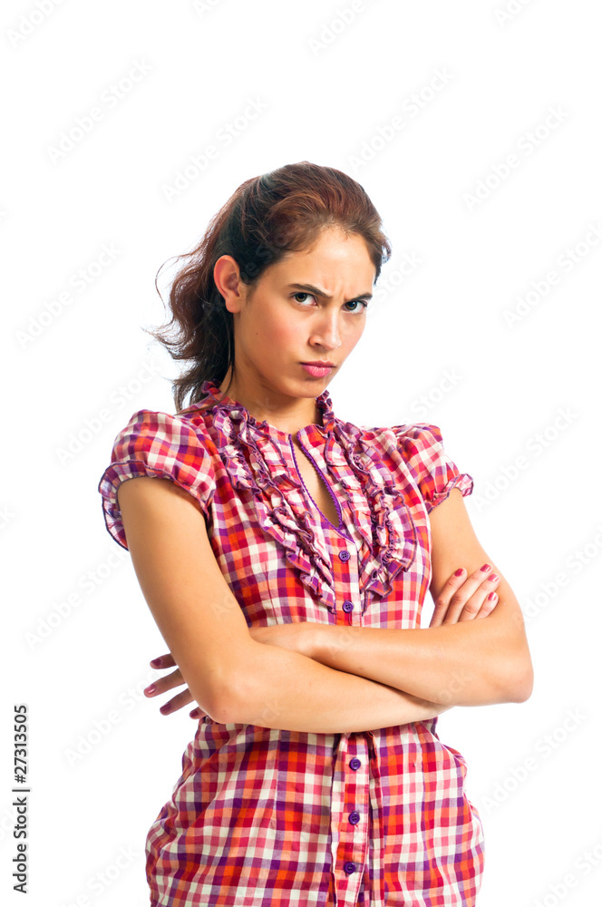 Beautiful brunette is very angry Beautiful brunette is very angry