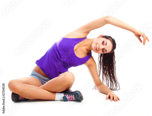 girl stretching