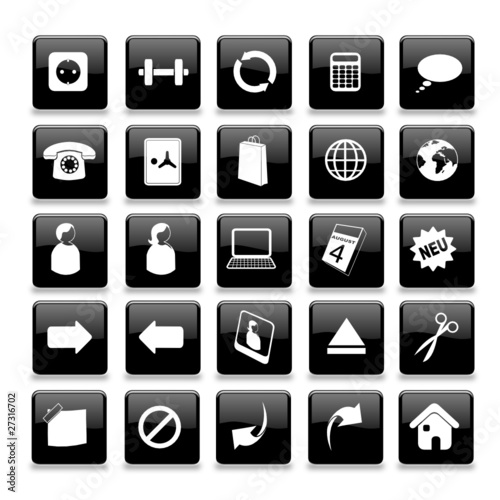 Buttonset schwarz 3