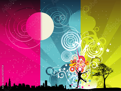abstract vector color landscape