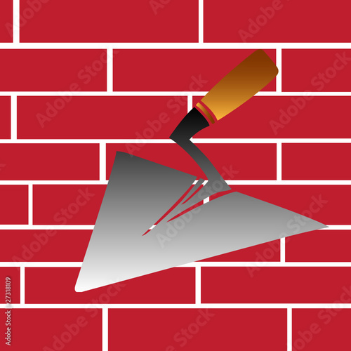 bricklayer symbol vector illustration