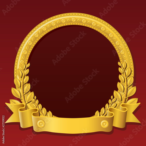 Golden round frame