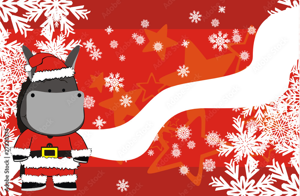 donkey cartoon wallpaper xmas Stock Vector | Adobe Stock