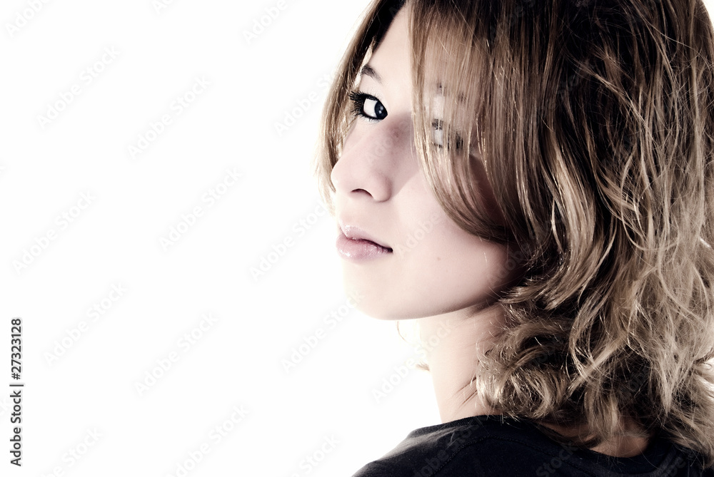 Obraz premium Portrait of a young girl close-up
