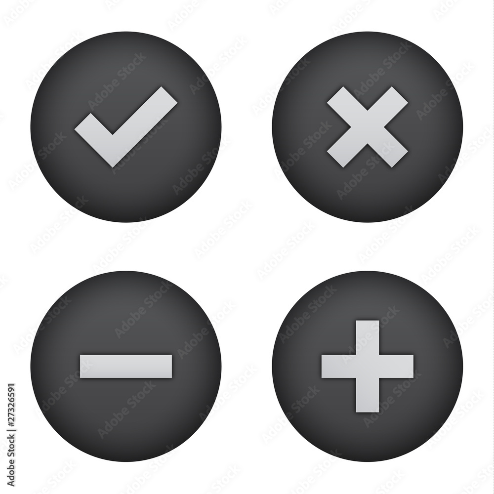 Tick Cross Minus Plus Tick Cross Minus Plus